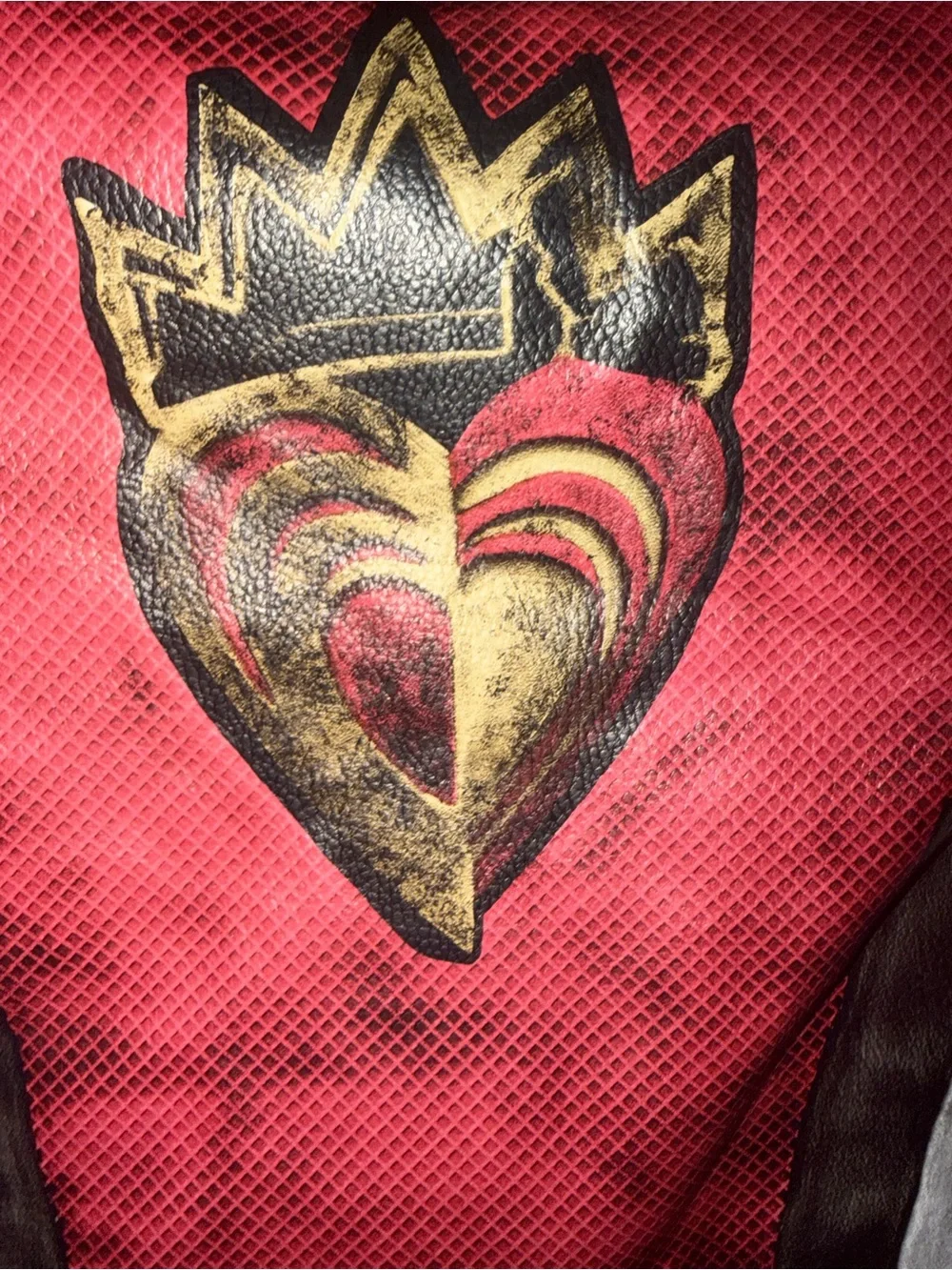 Disney Descendants Evie Faux Leather Moto Jacket Girls 9/10